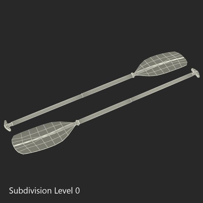 Canoe Paddle 3 3D model