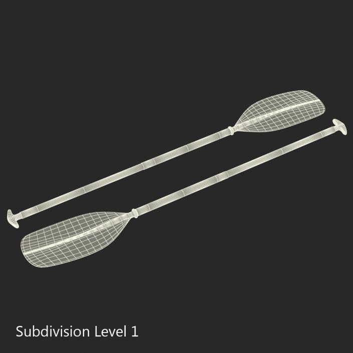 Canoe Paddle 3 3D model