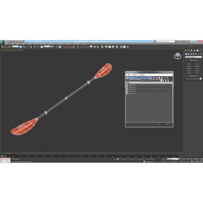 Canoe Paddle 4 3D model