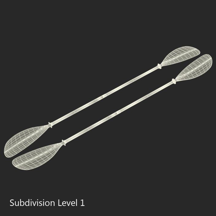 Canoe Paddle 6 3D model