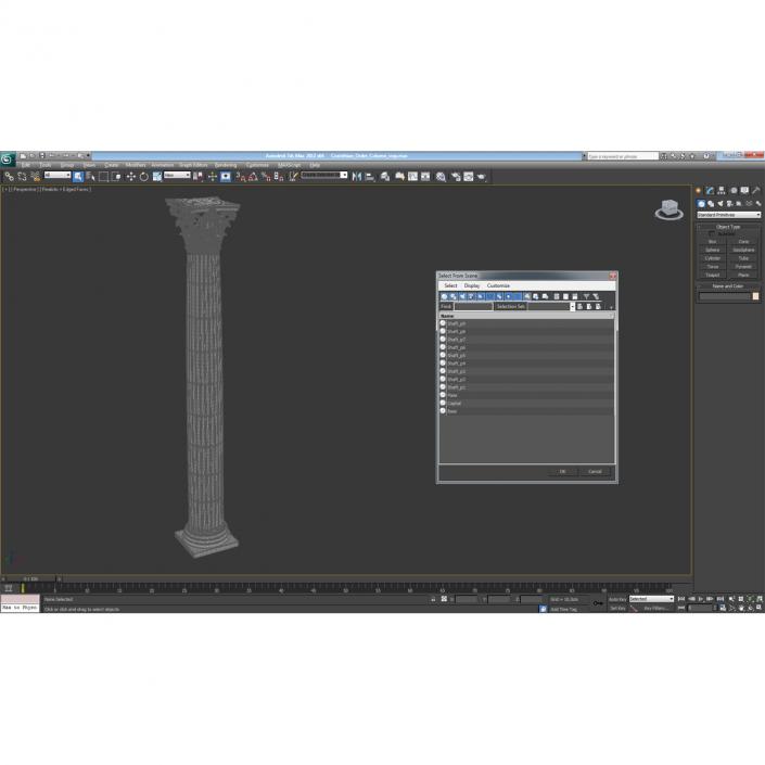 3D Corinthian Order Column model