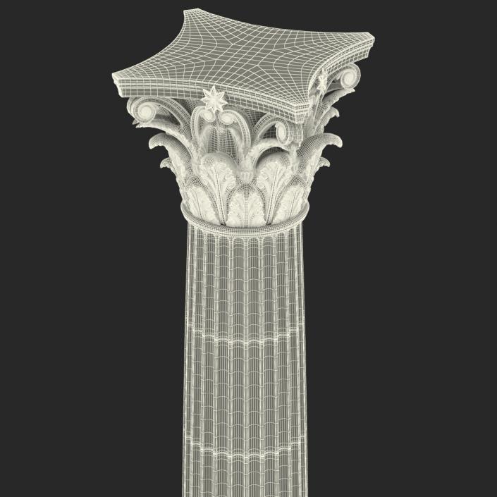 3D Corinthian Order Column model