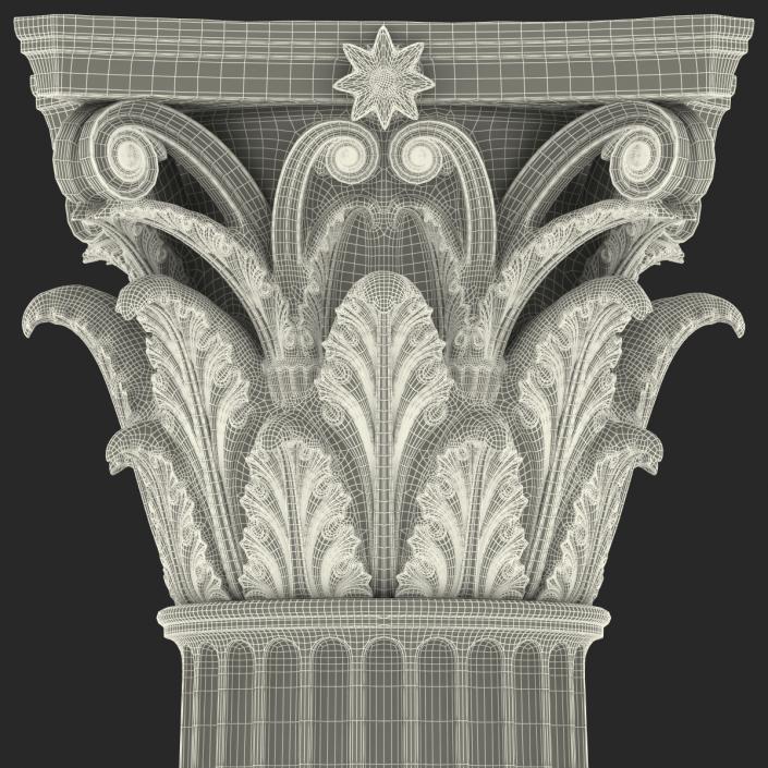 3D Corinthian Order Column model