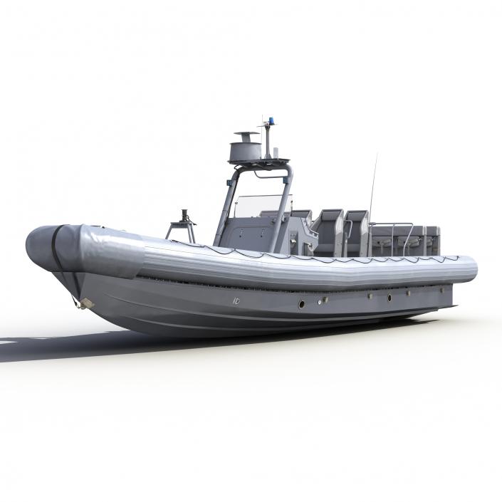 3D Naval Special Warfare Rigid Hull Inflatable Boat RHIB model