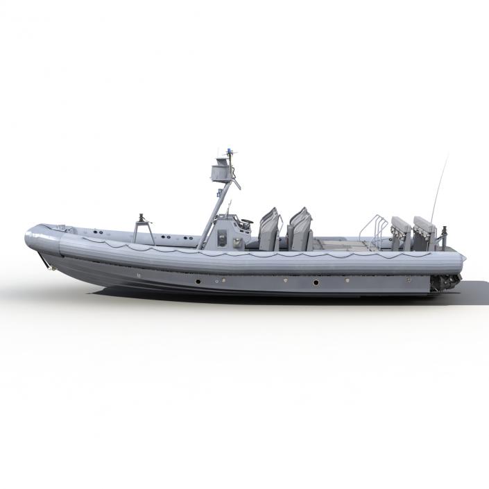 3D Naval Special Warfare Rigid Hull Inflatable Boat RHIB model