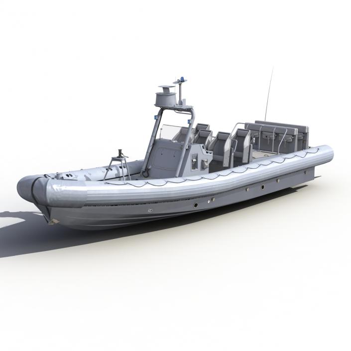 3D Naval Special Warfare Rigid Hull Inflatable Boat RHIB model