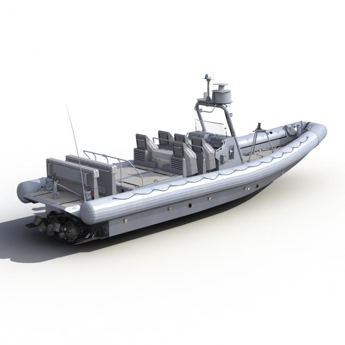 3D Naval Special Warfare Rigid Hull Inflatable Boat RHIB model