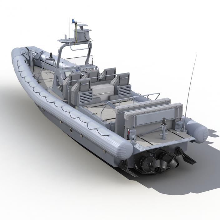 3D Naval Special Warfare Rigid Hull Inflatable Boat RHIB model