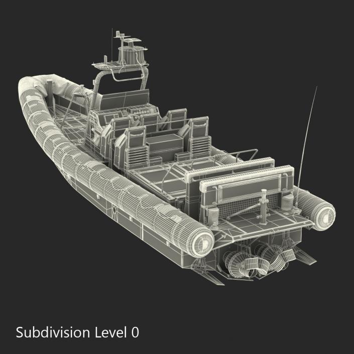 3D Naval Special Warfare Rigid Hull Inflatable Boat RHIB model