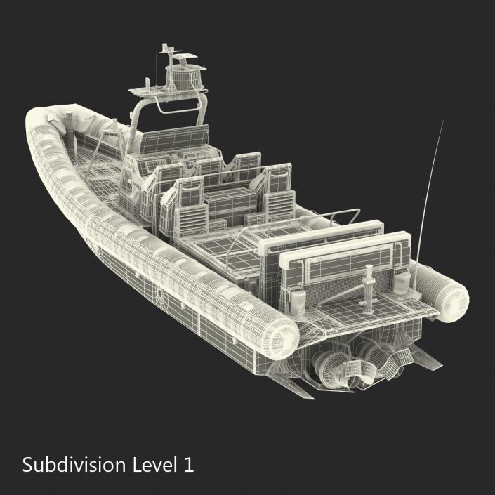 3D Naval Special Warfare Rigid Hull Inflatable Boat RHIB model