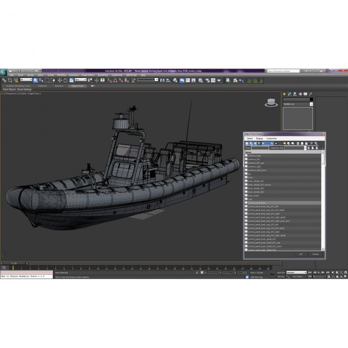 3D Naval Special Warfare Rigid Hull Inflatable Boat RHIB model