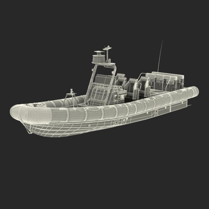 3D Naval Special Warfare Rigid Hull Inflatable Boat RHIB model