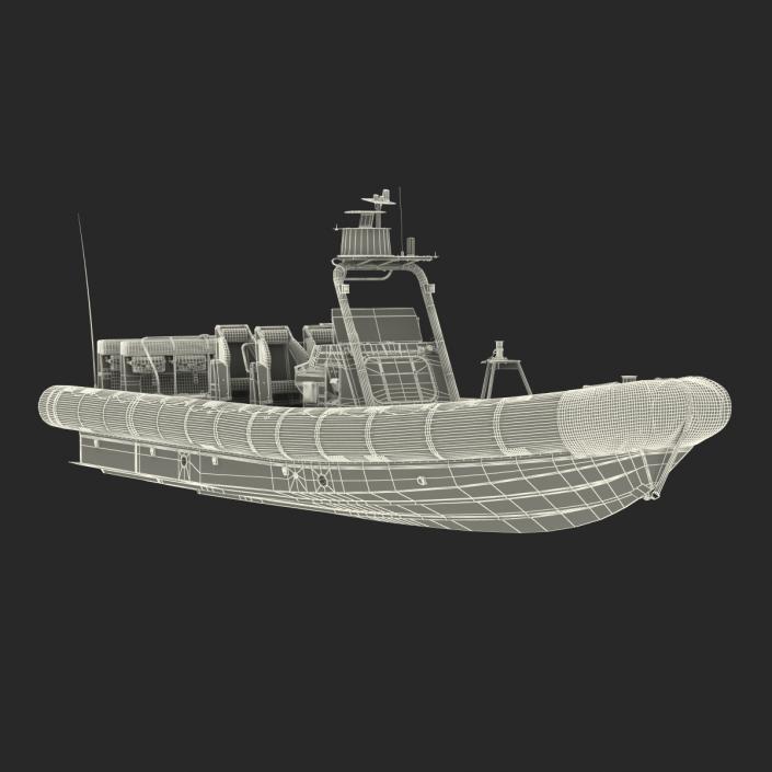 3D Naval Special Warfare Rigid Hull Inflatable Boat RHIB model