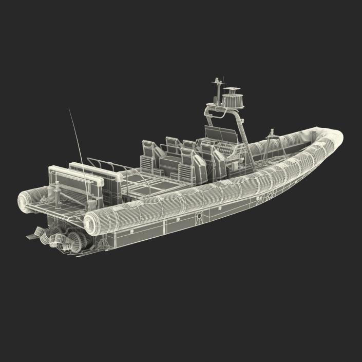 3D Naval Special Warfare Rigid Hull Inflatable Boat RHIB model