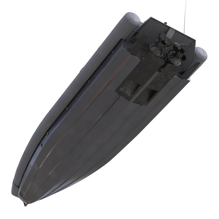 3D model Naval Special Warfare Rigid Hull Inflatable Boat RHIB 2