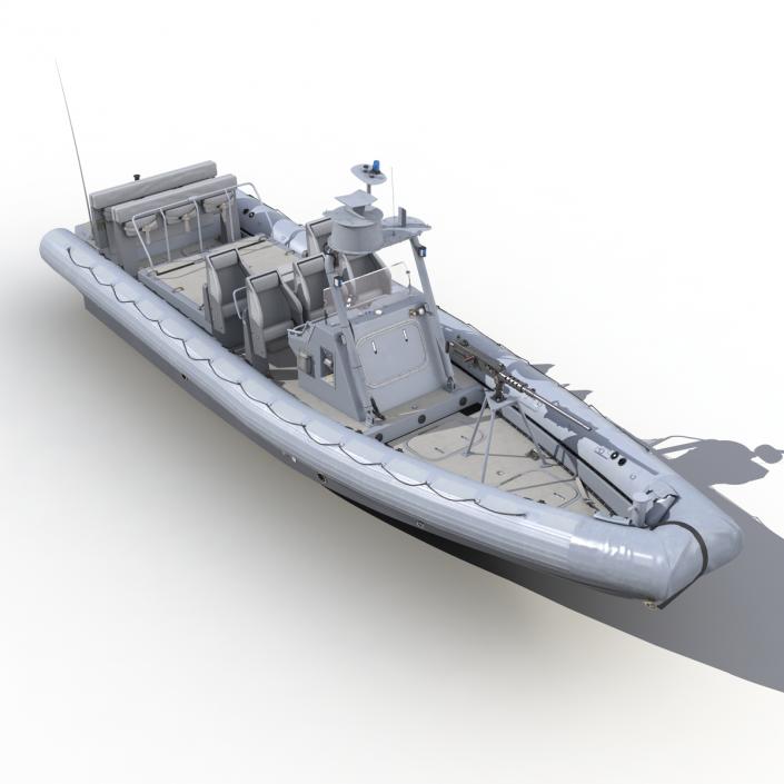 3D model Naval Special Warfare Rigid Hull Inflatable Boat RHIB 2