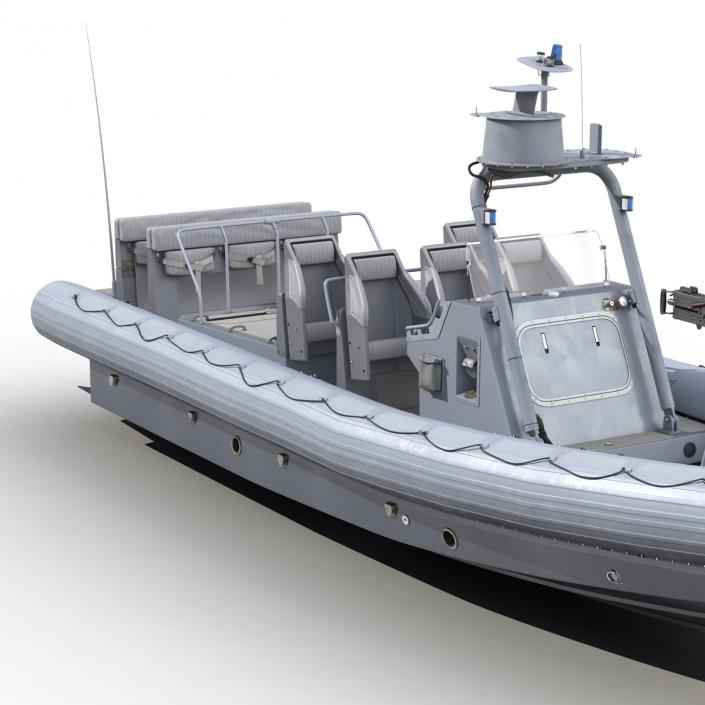 3D model Naval Special Warfare Rigid Hull Inflatable Boat RHIB 2