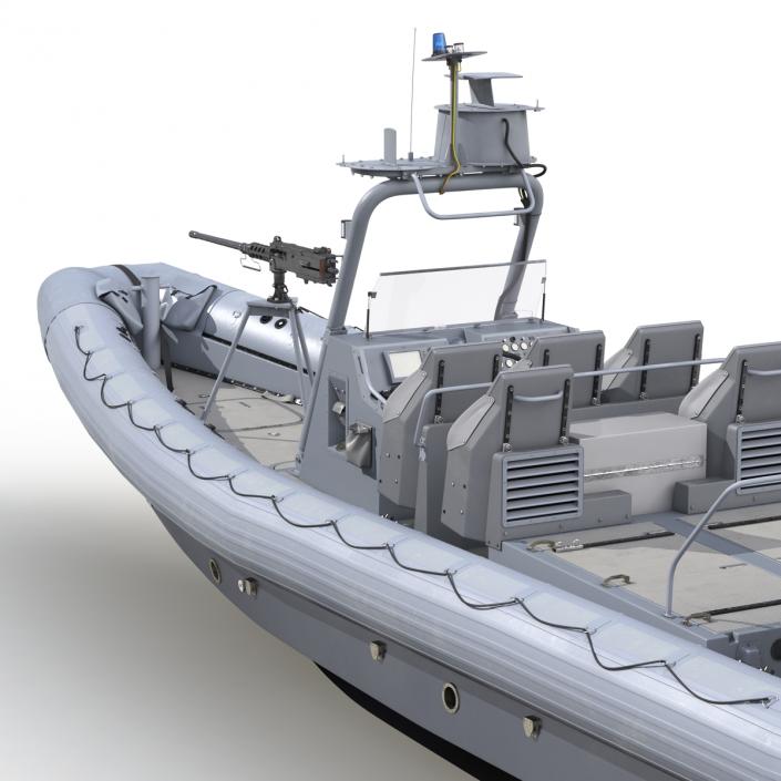 3D model Naval Special Warfare Rigid Hull Inflatable Boat RHIB 2