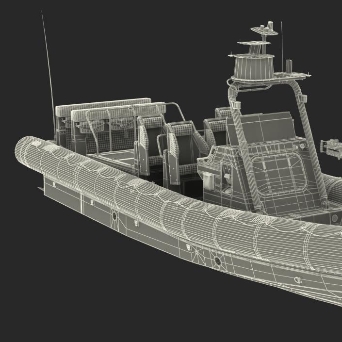3D model Naval Special Warfare Rigid Hull Inflatable Boat RHIB 2