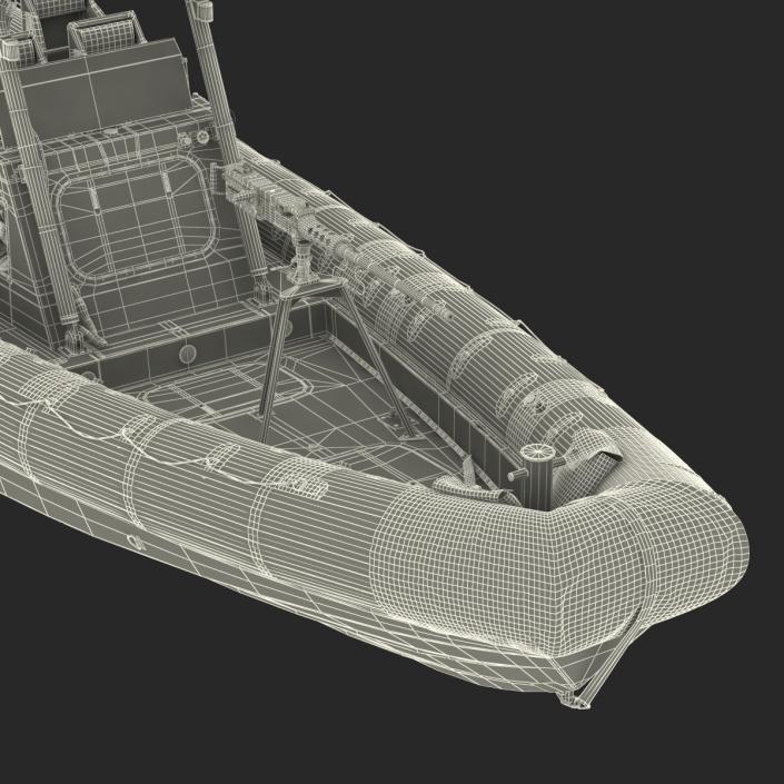 3D model Naval Special Warfare Rigid Hull Inflatable Boat RHIB 2