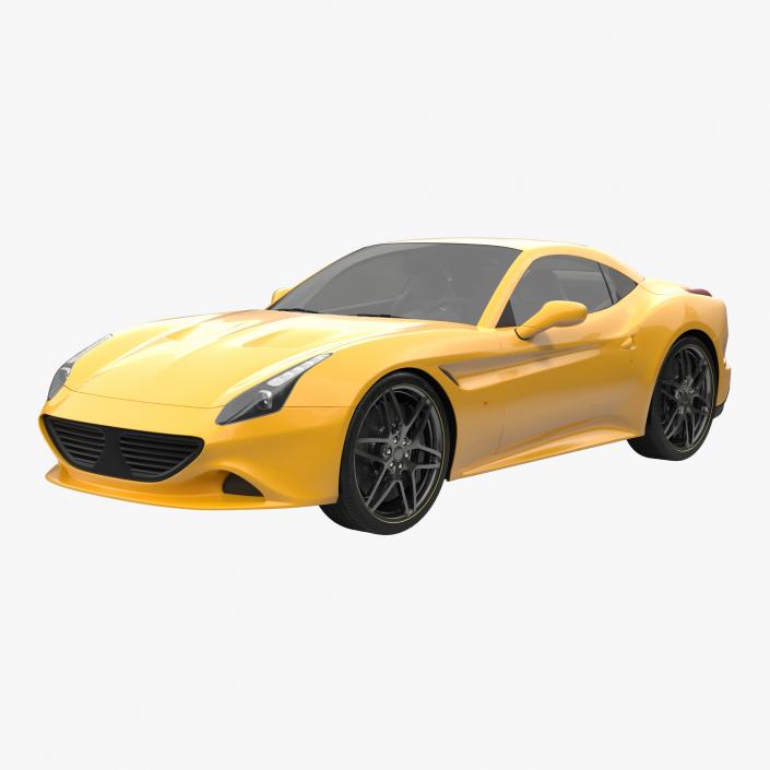 3D Generic Sport Car Simple Interior model