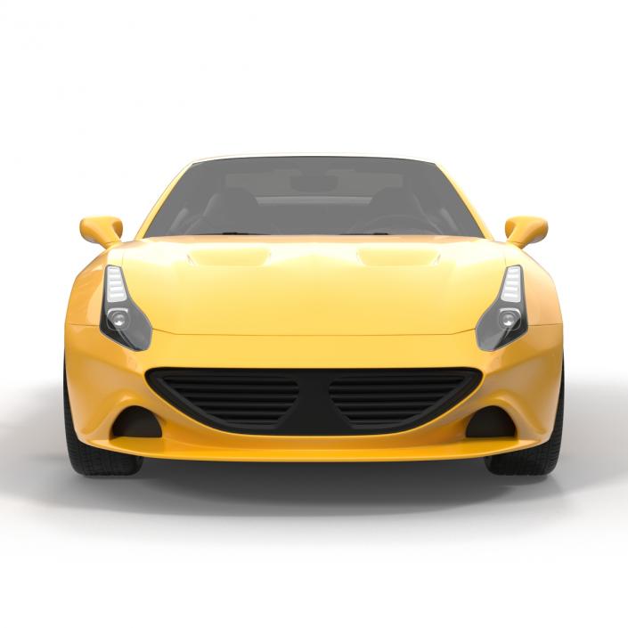 3D Generic Sport Car Simple Interior model