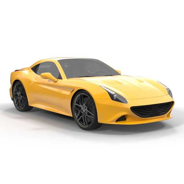 3D Generic Sport Car Simple Interior model