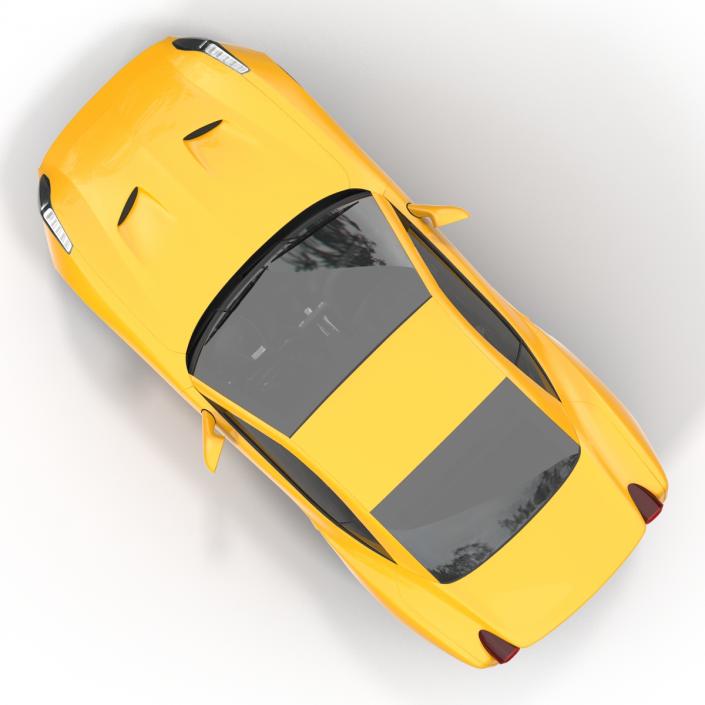 3D Generic Sport Car Simple Interior model