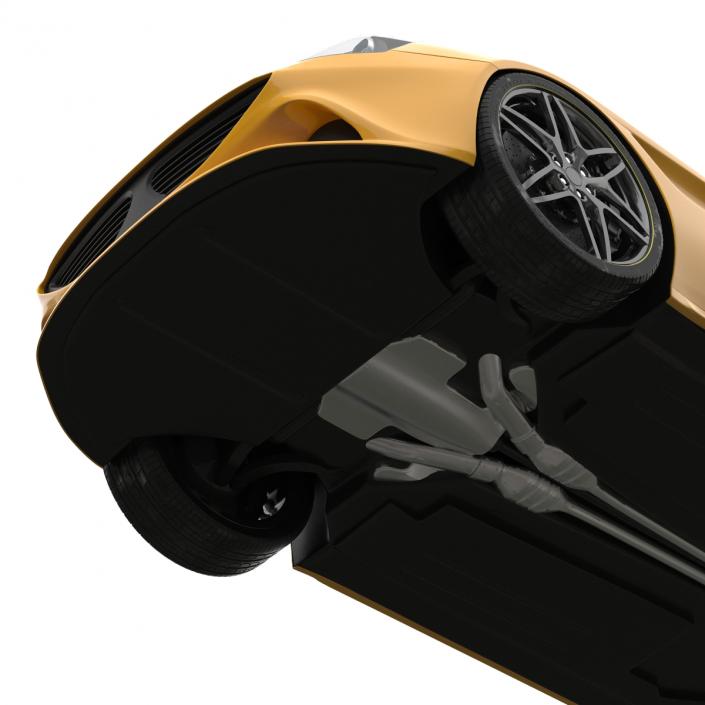 3D Generic Sport Car Simple Interior model