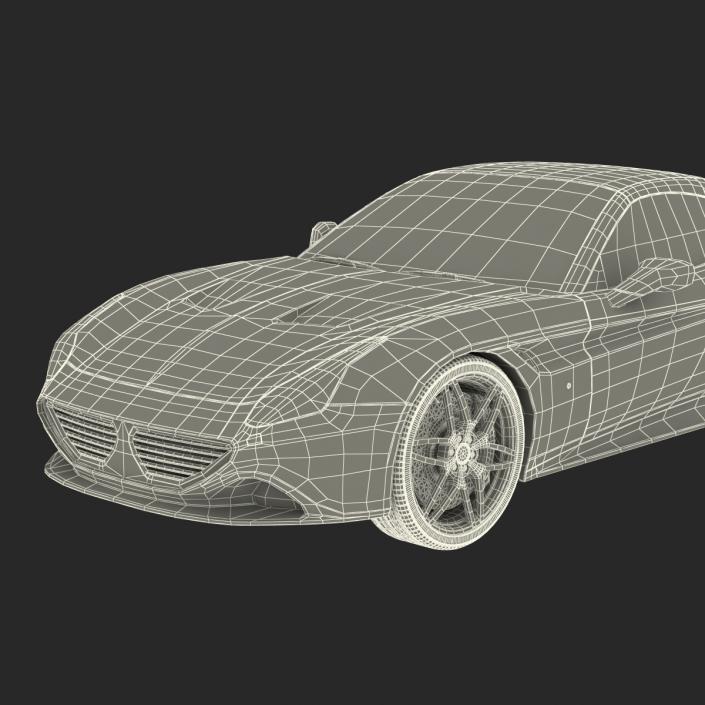 3D Generic Sport Car Simple Interior model