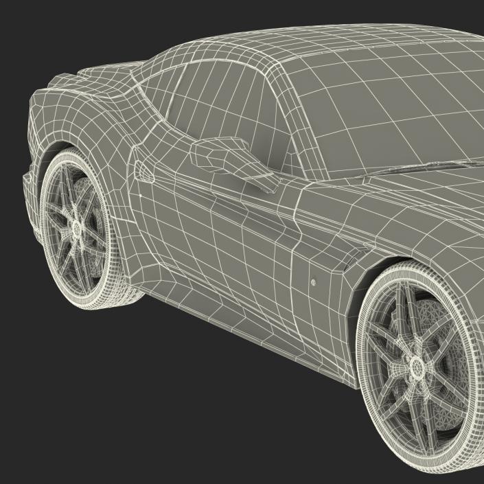 3D Generic Sport Car Simple Interior model