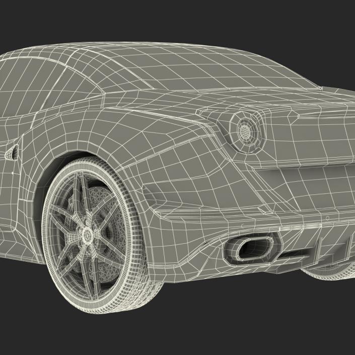 3D Generic Sport Car Simple Interior model