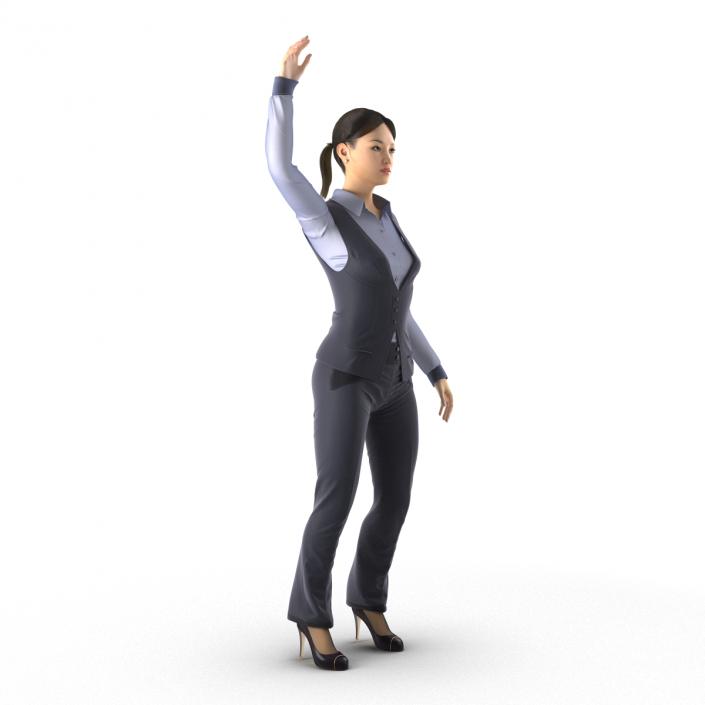 Asian Business Woman Rigged 3D