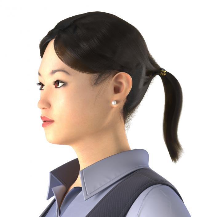 Asian Business Woman Rigged 3D