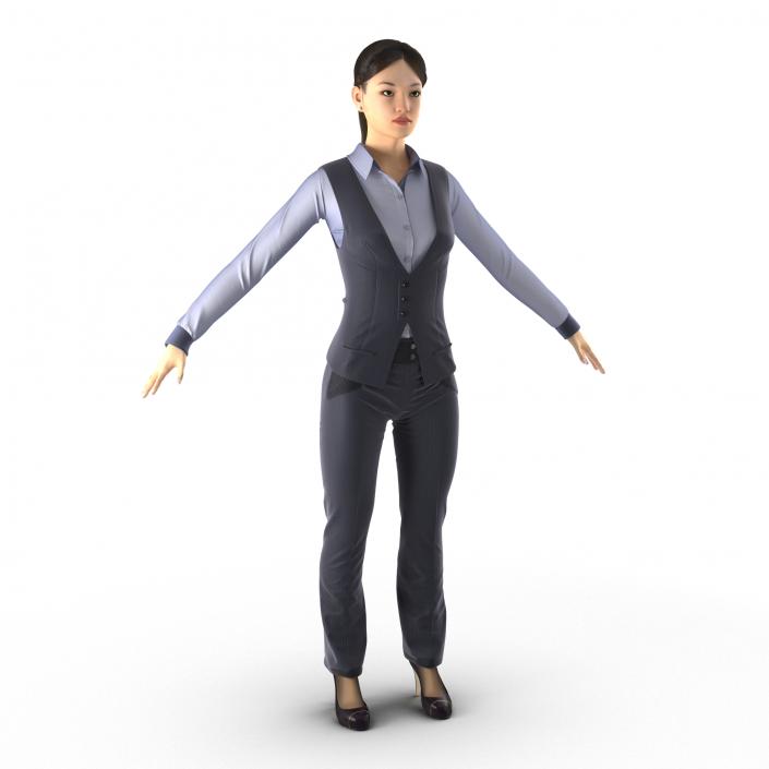 3D model Asian Business Woman