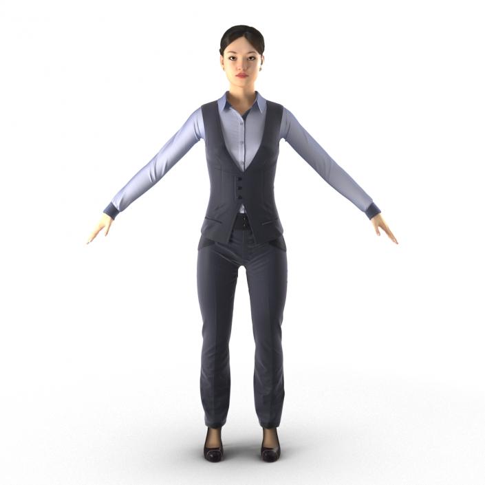 3D model Asian Business Woman