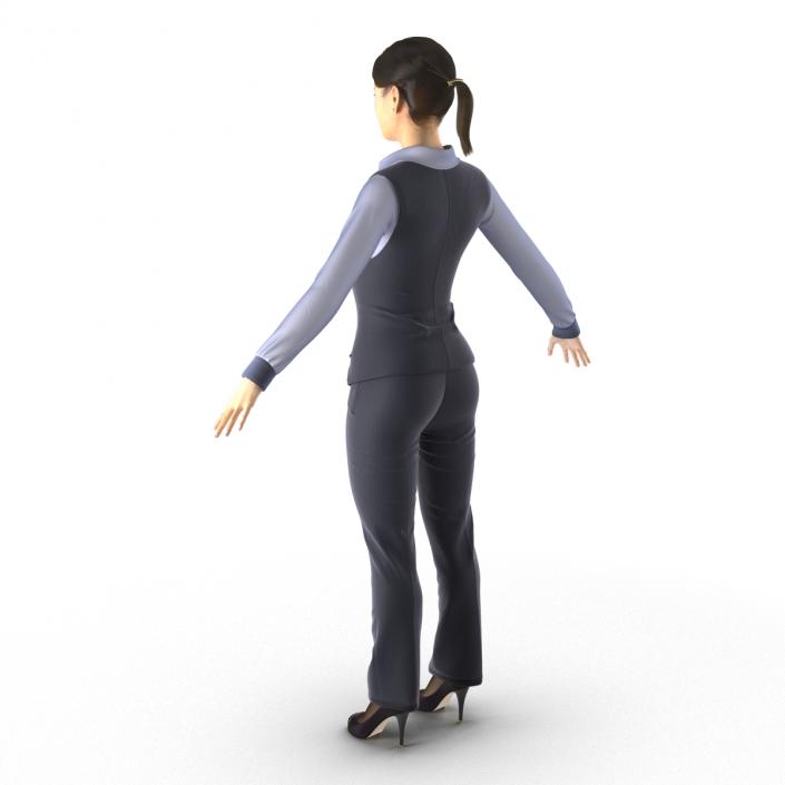 3D model Asian Business Woman