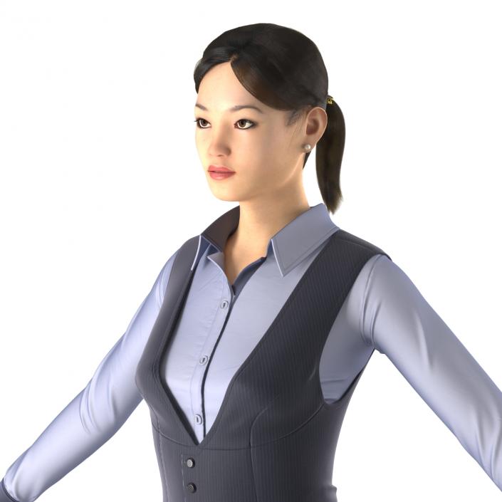 3D model Asian Business Woman