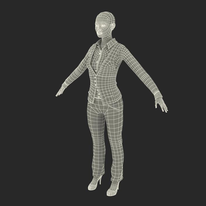 3D model Asian Business Woman