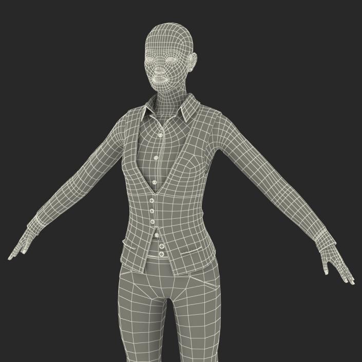 3D model Asian Business Woman