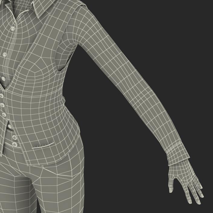 3D model Asian Business Woman