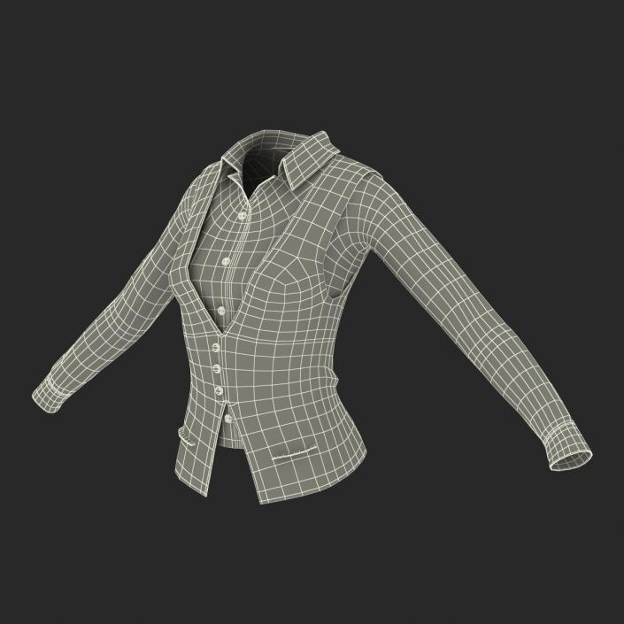 3D model Womens Waistcoat Set