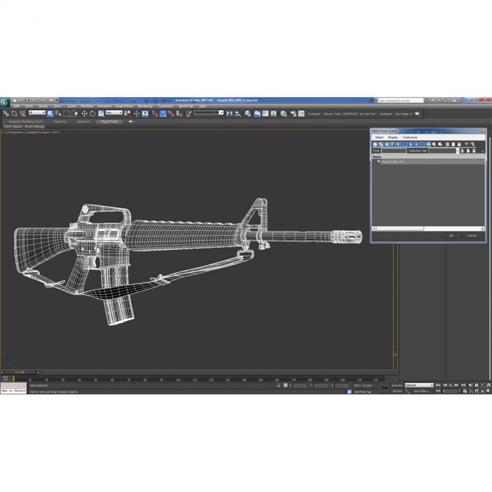 Assault Rifle M16 3 3D model