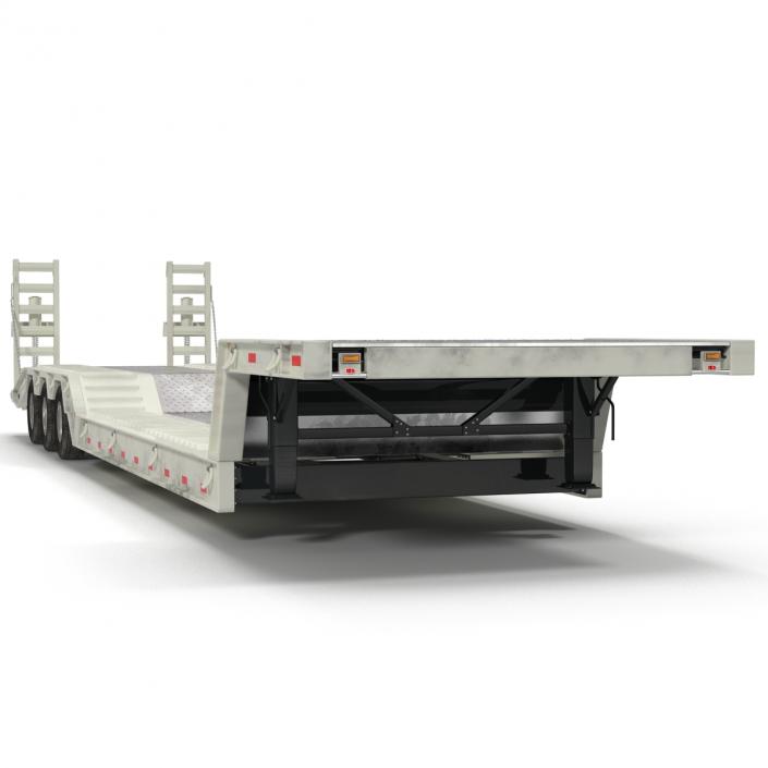 3D model Double Drop Lowboy Tri Axle Trailer