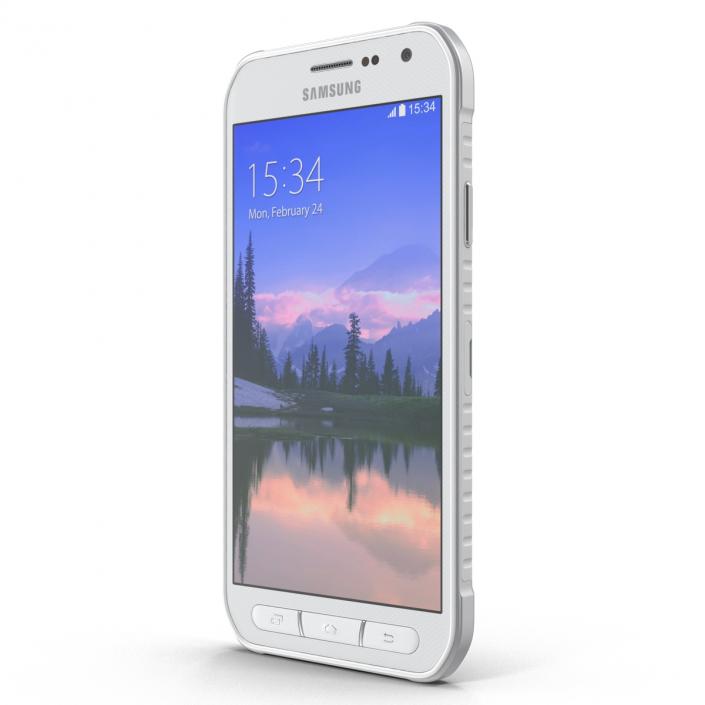 3D model Samsung Galaxy S6 Active White