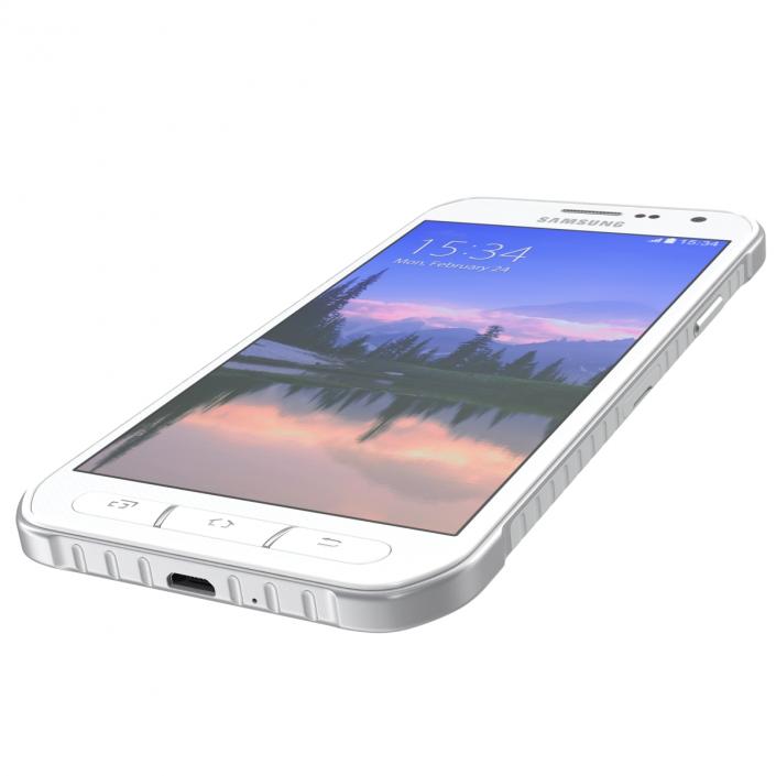 3D model Samsung Galaxy S6 Active White