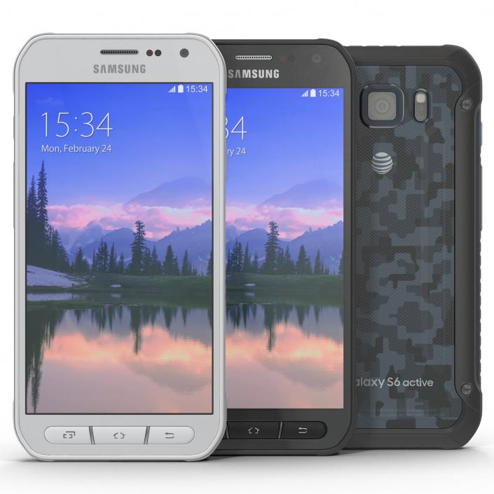 3D Samsung Galaxy S6 Active Set model