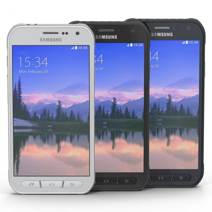 3D Samsung Galaxy S6 Active Set model