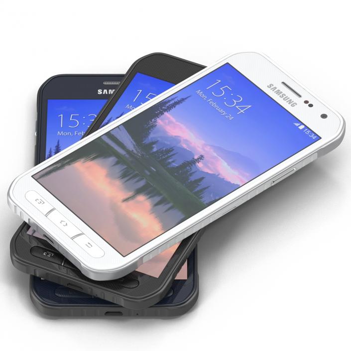 3D Samsung Galaxy S6 Active Set model