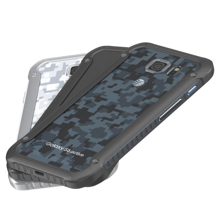 3D Samsung Galaxy S6 Active Set model